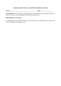 Esercitazione sugli algoritmi 4
