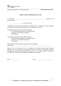 Modulo Filtri Email in formato DOC