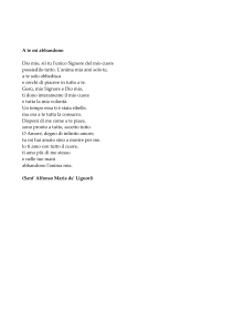 S. Alfonso Maria de` Liguori A te mi abbandono
