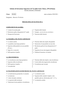 programma di matematica - Via delle Sette Chiese