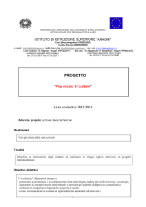 Scheda di progetto - Istituto Istruzione Superiore Anagni