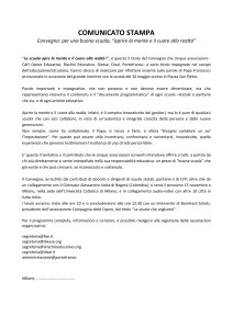 COMUNICATO STAMPA Convegno: per una buona scuola, “aprire