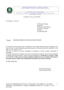 Oggetto: Delega ritiro alunno/a