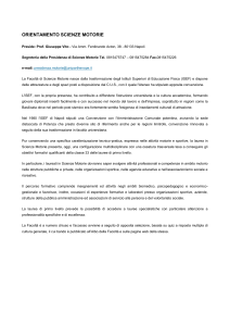 facolta` scienze motorie