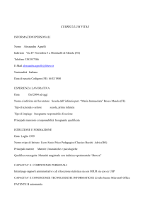curriculum vitae - Comune di Mesola