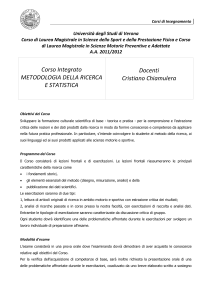 Anatomia I - Scienze Neurologiche e del Movimento