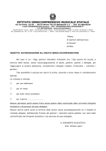 Autorizzazione Uscita Scuola Senza Accompagnatore - Modulo