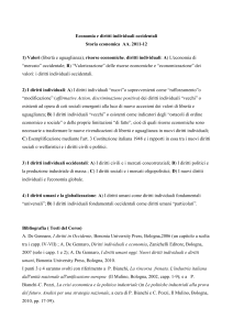 Economia e diritti individuali occidentali Storia economica AA. 2011