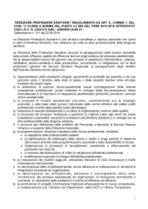 "DIREZIONE PROFESSIONI SANITARIE" REGOLAMENTO EX ART
