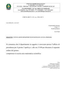 circolare n.143 dipartimento matematica primaria