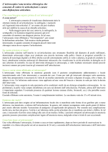 Descrizione artroscopia per paziente