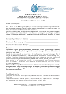 Scheda informativa intervento di PTK o Cheratectomia