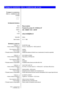 formato europeo per il curriculum vitae - GAi