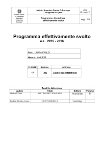 2015-2016_programma - Istituto Statale " Francesco Gonzaga "
