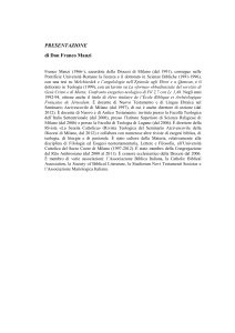 pontificio istituto biblico - Facoltà Teologica dell`Italia Settentrionale