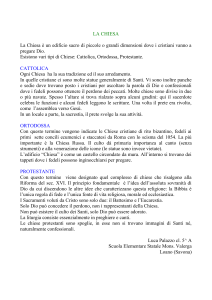 Religione - Le Chiese Cristiane