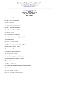Scienze - “copernico” – pavia