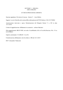 Lavori di bonifica del controsoffitto della palestra dell`ITIS Merloni