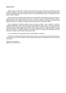 Natale Arnoldi si è diplomato in clarinetto sotto la guida di