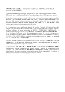 METTI UN RACCONTO A CENA – I CONCORSO NAZIONALE PER