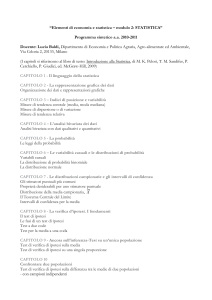 “Elementi di economia e statistica – modulo 2: STATISTICA”