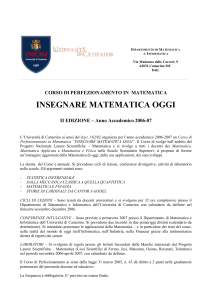 Doc - Unicam - sezione Matematica