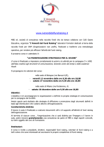MBS srl, società di consulenza nella raccolta fondi che da tempo