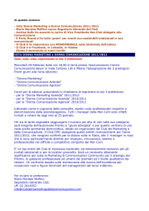 Newsletter n° 1/2012 - Club del Marketing e della Comunicazione