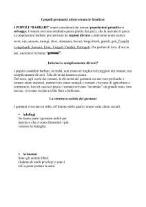 I popoli germanici attraversano le frontiere