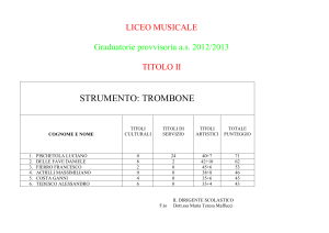 TABELLA STRUMENTO TROMBONE