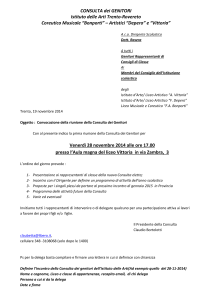 CONSULTA dei GENITORI Istituto delle Arti Trento