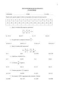 test d`ingresso di matematica