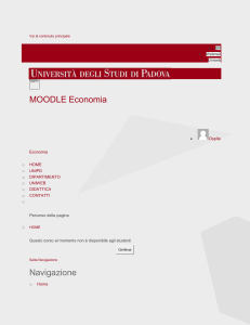 MOODLE Economia - e-learning unipd