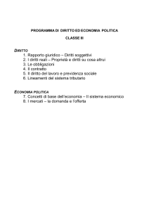 DIRITTO ED ECONOMIA POLITICA