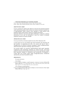 Laboratorio informatico per le decisioni aziendali