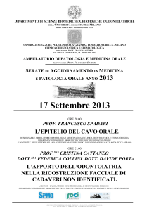 17 settembre (doc - 322 kb) - Dipartimento di Scienze Biomediche