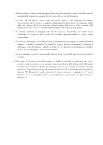 Si dimostri che la differenza dei quadrati di due lati di un triangolo è