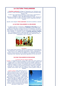 LA CULTURA THAILANDESE