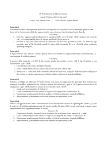 II Esercitazione di Microeconomia