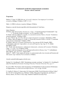 programma Fondamenti sociali - Dipartimento di Sociologia e