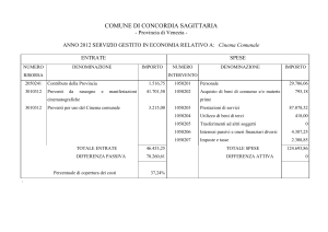 servizio cinema comunale