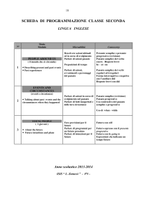 Competenze classe seconda - contenuti classe