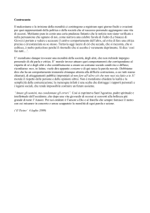 Controcanto Il malcostume e la irrisione della moralità ci costringono