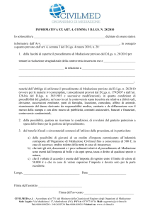 Modello di informativa per le parti