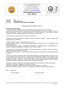 Economia e politica agraria - I.I.S. MARIO RIGONI STERN BERGAMO