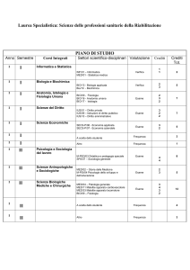 piano di studio - Facoltà di Medicina e Chirurgia di Messina