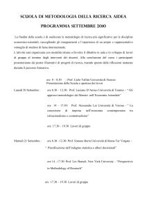 Scuola di metodologia della ricerca AIDEA