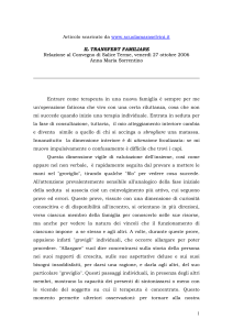 Il transfert familiare - Formazione in Psicologia