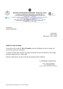 ISTITUTO D`ISTRUZIONE SUPERIORE “Alessandro Volta” I.T.