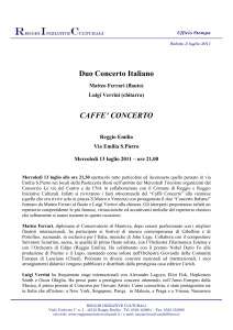 Comunicato Stampa - Reggio Iniziative Culturali